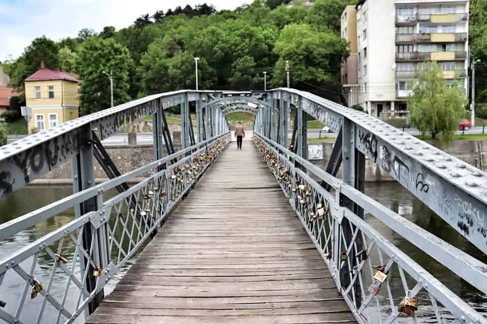 Love locks on Elisabeth Bridge, Cluj