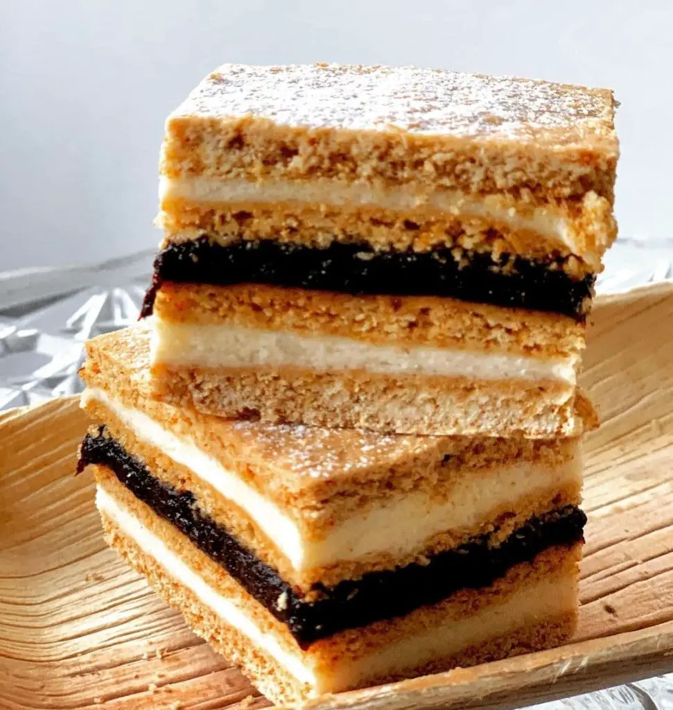 Albinita, a layered honey tray cake that is local to Romania.