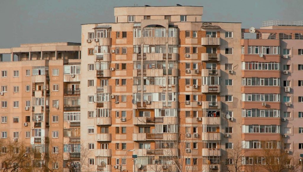 Bloc apartments, communist style in Bucharest, Romania