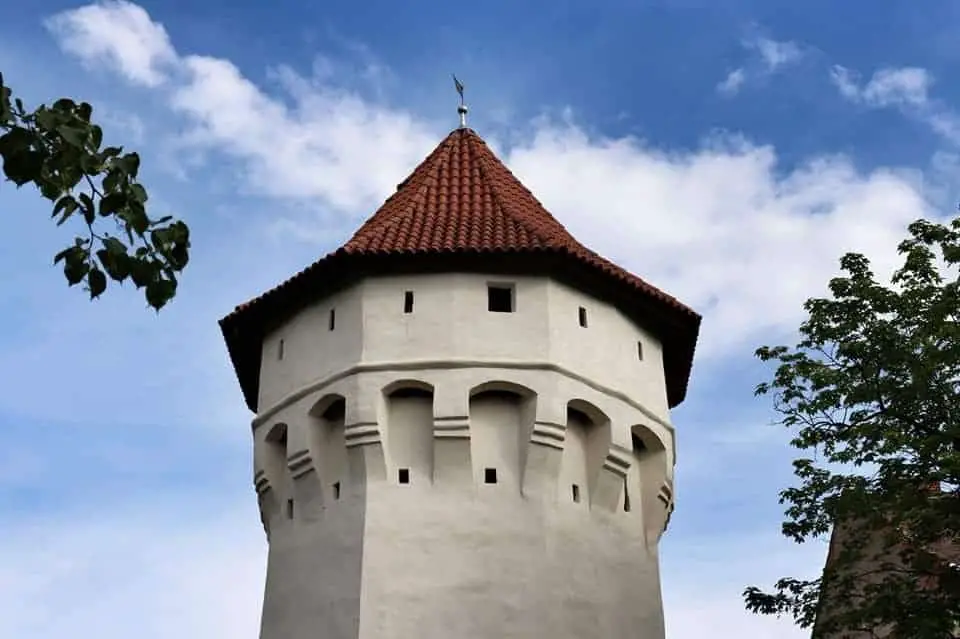 One of the towers on the City Walls in Sibiu, Romania, one of the best things to do in Sibiu.