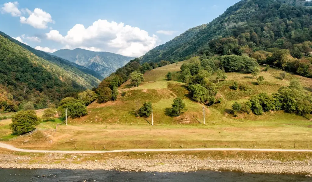 Beautiful landscape of Cozia Natural Park in Romania