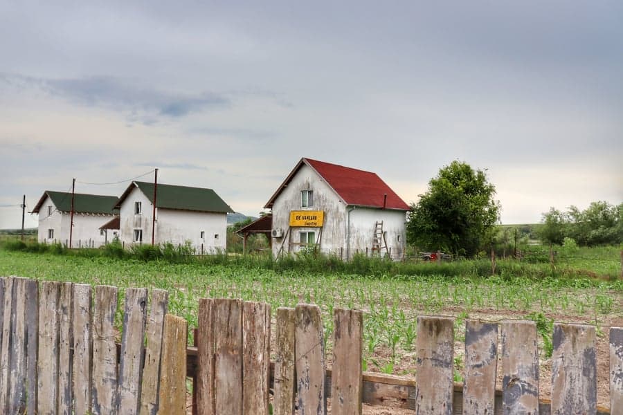 Houses on farm land, Baltenii de Sus, Romania