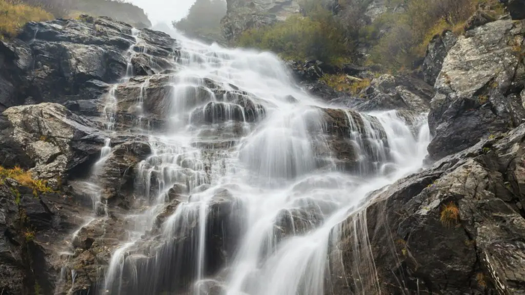 Capra waterfall along the Transfagarasan road
