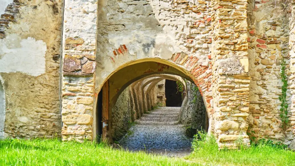 Tunnel going through Biertan fortified church