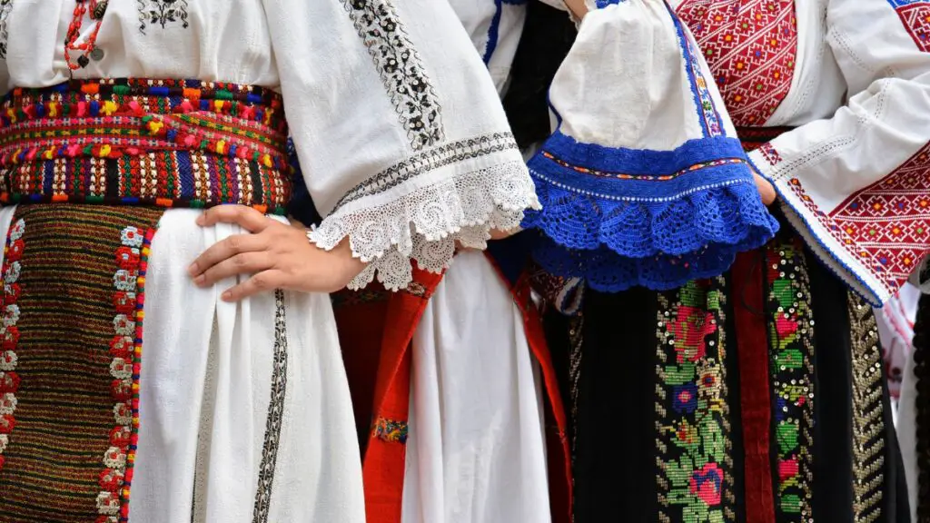 Traditional Romanian clothing from Dobrogea