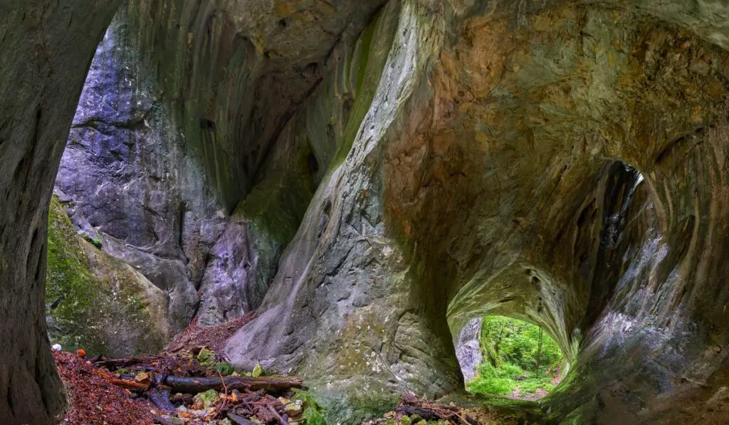 Portal cave in the Apuseni mountains.