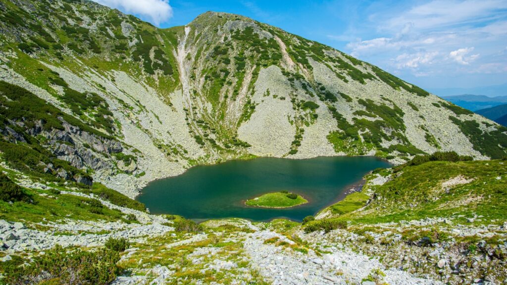 Glacial lake in Retezat Mountains