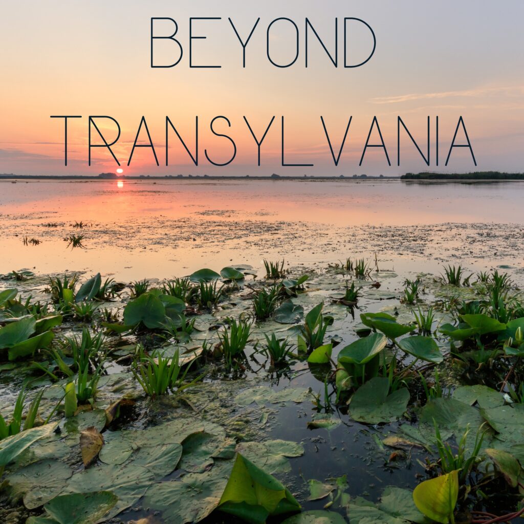 Image of Danube Delta with text 'Beyond Transylvania'