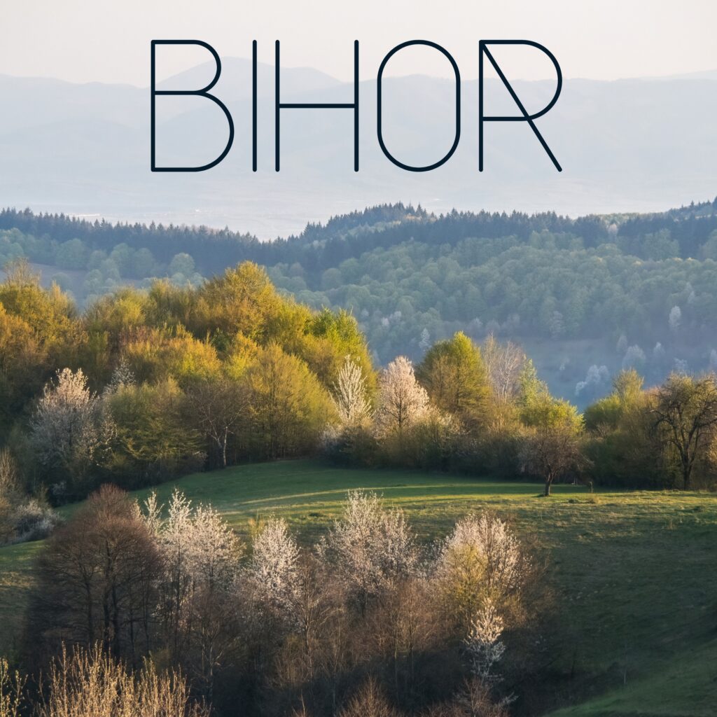 Image of landscape in Bihor with text 'Bihor'