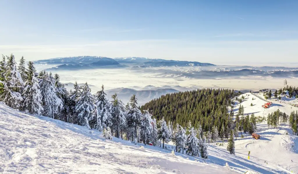 Winter landscape in Transylvania
